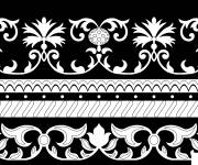 Coloriage Motif indien en fond noir