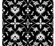 Coloriage Motif indien en noir