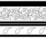 Coloriage Motif indien en papier paint