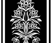 Coloriage Motif indien style plante