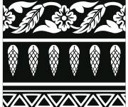 Coloriage Motif indien vectoriel