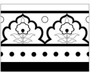 Coloriage et dessins gratuit Motif style indien en noir et blanc à imprimer