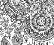 Coloriage Motifs indiens &agrave; dessiner