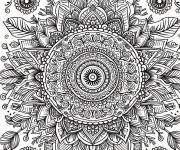 Coloriage Motifs indiens au crayons pour adulte