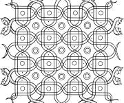 Coloriage Tissu indien &agrave; motif en serpent
