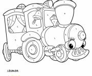 Coloriage Mystère Train pour enfant