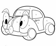 Coloriage et dessins gratuit Mystère Voiture avec des yeux à imprimer