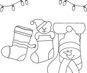 Coloriage Bas de No&euml;l faciles pour les enfants