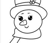 Coloriage bonhomme de neige maternelle