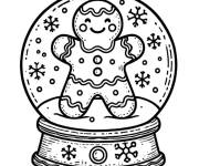 Coloriage Bonhomme en pain d&rsquo;&eacute;pice en maternelle