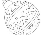 Coloriage boule de noel  pour maternelle