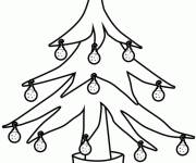 Coloriage Cadeaux de Noel sous le sapin en maternelle