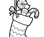 Coloriage chaussette noel gs