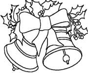 Coloriage Cloche de No&euml;l en maternelle