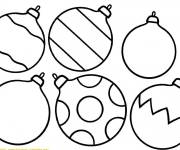 Coloriage Collection boules de noel