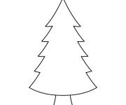 Coloriage Contour de sapin de noel maternelle