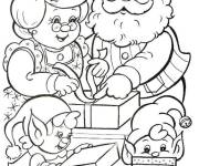 Coloriage Famille en noel