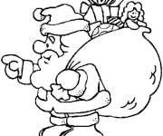 Coloriage Hotte P&egrave;re No&euml;l en maternelle