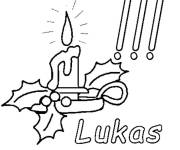 Coloriage Lukas de Noel en maternelle