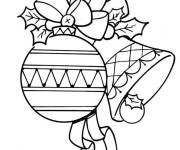 Coloriage Mod&egrave;le Boule Noel Maternelle