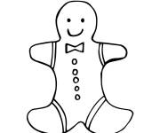 Coloriage Pain d'&eacute;pice de noel maternelle