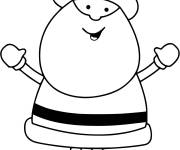 Coloriage Pere noel facile rigolo