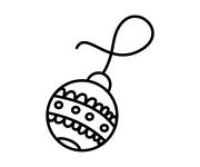 Coloriage et dessins gratuit Petite boule de Noel maternelle à imprimer