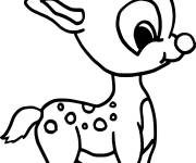 Coloriage Reine bambi de Noel
