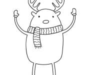 Coloriage Renne de noel MS