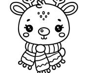 Coloriage Renne mignon