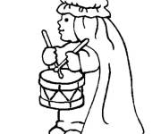 Coloriage Santon de Noel en maternelle