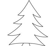 Coloriage Sapin de noel outline