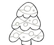 Coloriage sapin de noel PS