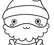 Coloriage Simple P&egrave;re No&euml;l pour les tout-petits