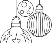 Coloriage Trois boules de noel en maternelle