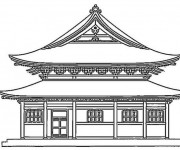 Coloriage Palais Japonais