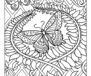 Coloriage et dessins gratuit Art Papillon Difficile à imprimer