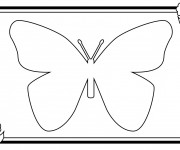 Coloriage Papillon &agrave; compl&eacute;ter facile