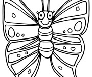 Coloriage Papillon mignon facile