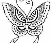 Coloriage et dessins gratuit Papillon simple à découper à imprimer