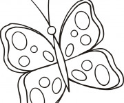 Coloriage Papillon à imprimer et découper