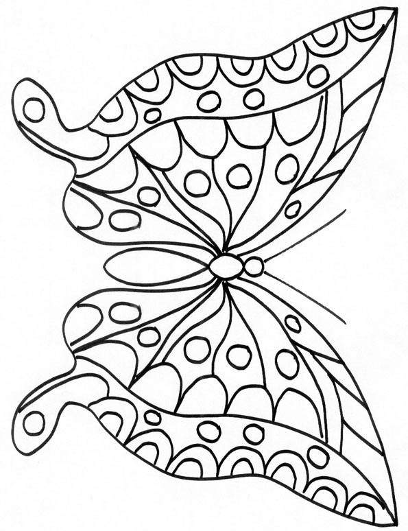 Coloriage et dessins gratuits Papillon Difficile à colorier à imprimer