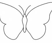 Coloriage et dessins gratuit Papillon facile à découper à imprimer