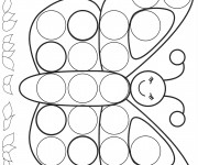 Coloriage Papillon facile pour enfant
