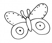 Coloriage Papillon Maternelle au crayon