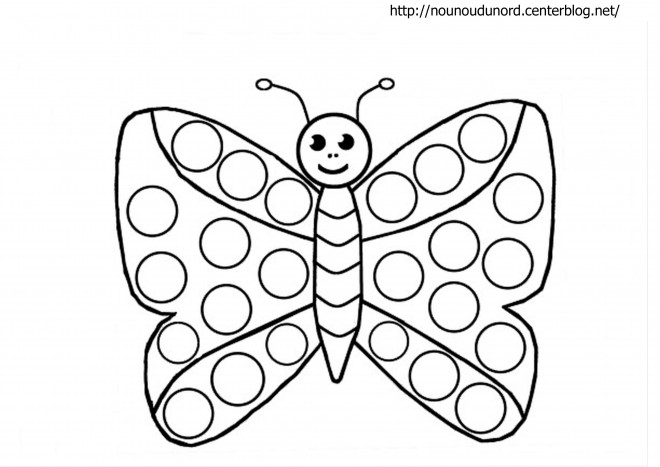 Coloriage Papillon Maternelle En Couleur Dessin Gratuit à