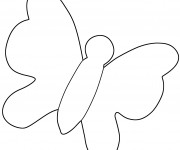 Coloriage Papillon Maternelle simple