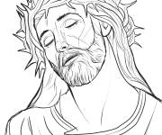 Coloriage Adulte J&eacute;sus P&acirc;ques adulte