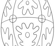 Coloriage Adulte Oeuf de P&acirc;ques &agrave; motifs
