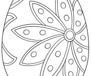 Coloriage Adulte Oeuf de P&acirc;ques fantaisie
